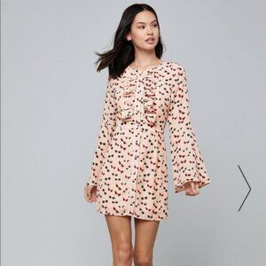 Bebe Elora Flounce Sleeve Dress.  SZ 2